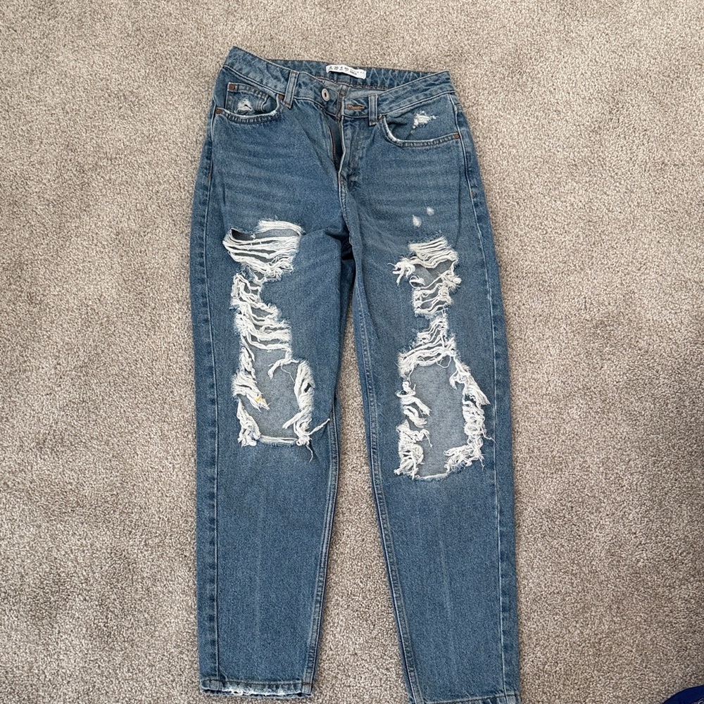 Primark Ripped Blue Boyfriend Jeans